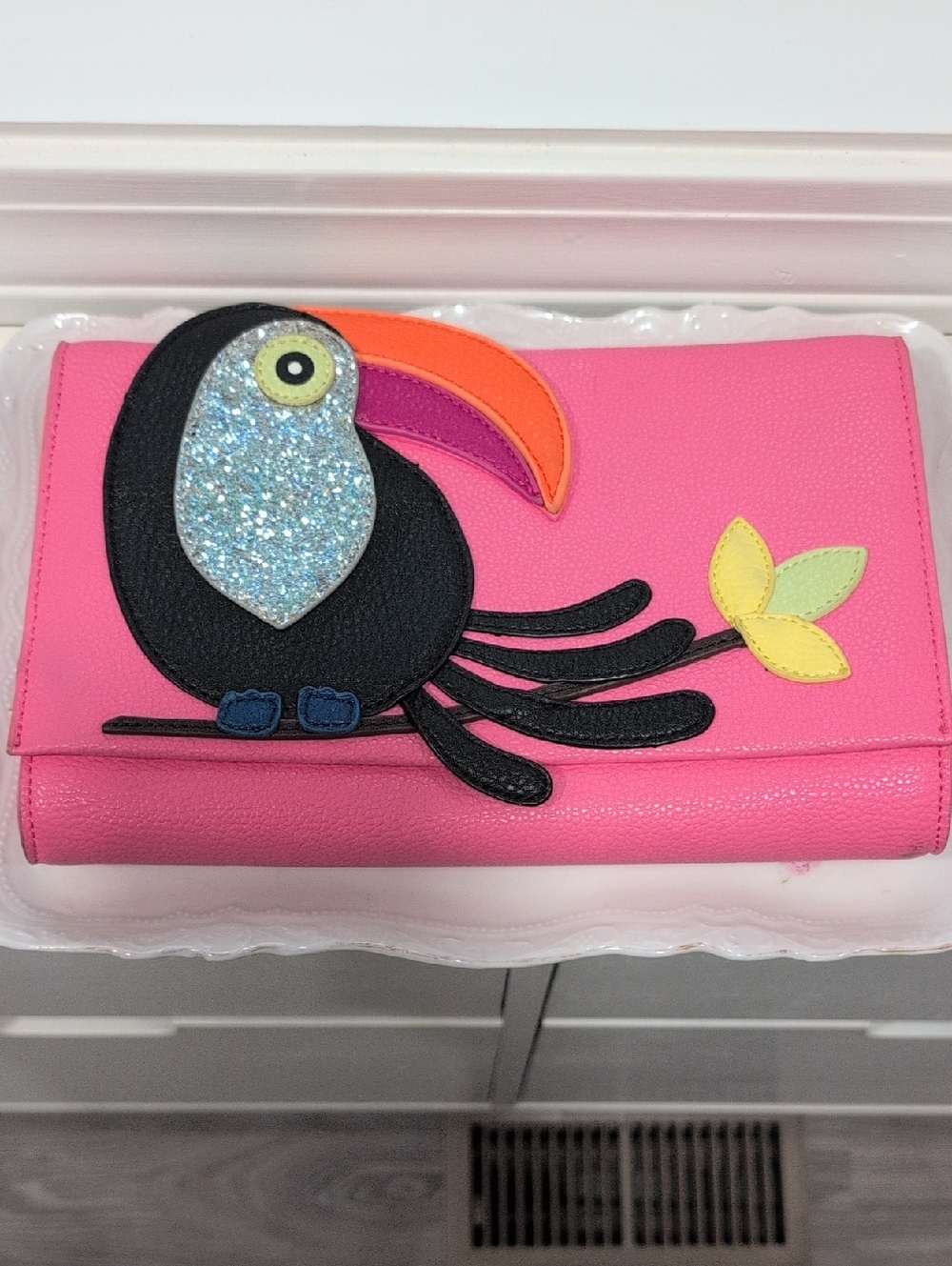 Pink Toucan Bird Wallet Clutch - Pink